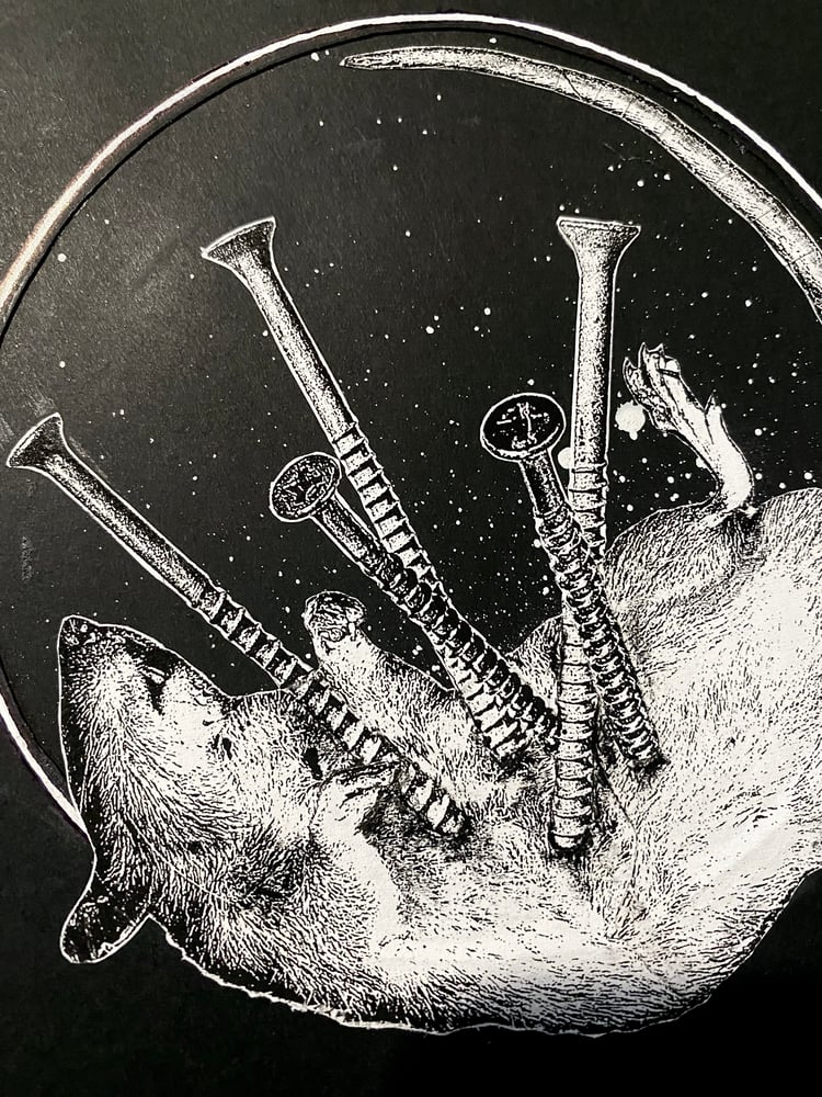 Image of "all screwed up" original collage