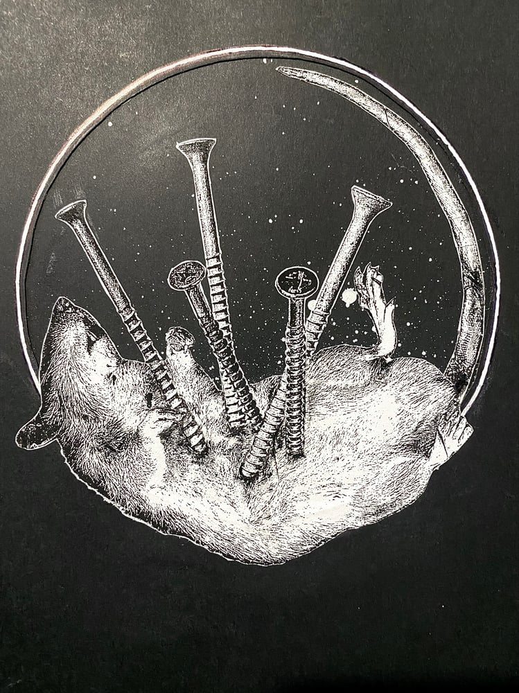 Image of "all screwed up" original collage