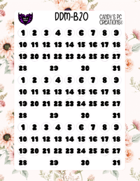 Image 21 of Date Dot Medium Font B-B24