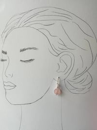 Image 5 of Pretty Rose Quartz Earrings, 14k Gold-Filled
