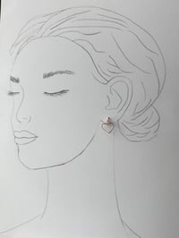 Image 5 of Opal Heart Shape Earrings, 14k Gold-Filled