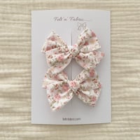 Image 1 of Pinwheel bow/ Floral Grace
