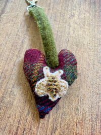 Image 1 of Honey Bee Harris Tweed Heart