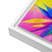 Image 4 of Neon Bird of Paradise Framed Canvas Print