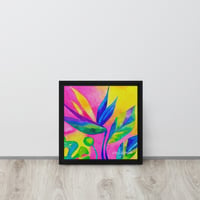 Image 5 of Neon Bird of Paradise Framed Canvas Print