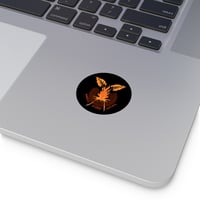 Image 1 of Hawaii Fire Artists Round Vinyl Sticker — Orange Campfire Logo