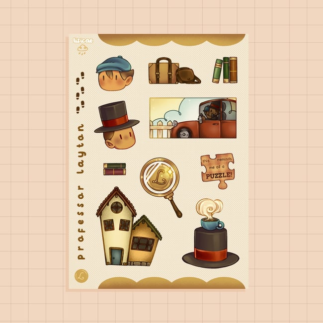 Stickers Sheet - Layton