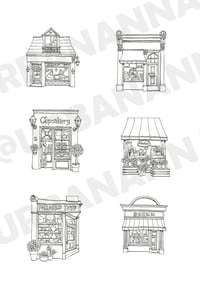 Image 2 of Tiny Shops Coloring Pages (part 2)