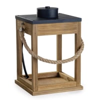 Image 1 of Wood and Rope Candle Warmer Lantern