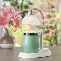Image 1 of White Aurora Candle Warmer Lamp