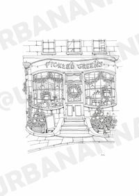 Image 3 of Christmas Shopfronts Coloring Bundle