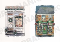 Image 4 of Christmas Shopfronts Coloring Bundle