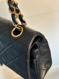Image 6 of Chanel Classic Flap Bag Black Lambskin Leather 23cm