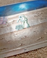 1990s Vintage Childrens Wallpaper Borders - Apollo Mission Moon Foil Astronaut - (Set of 2 Rolls) thumbnail 7