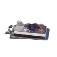 Image 2 of Rectangle Bezel:  Amethyst / Arkansas Quartz / Rose Quartz / Moonstone - 101