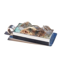 Image 2 of Rectangle Bezel:  Arkansas Quartz/Citrine/Prehnite/Patagonia Turquoise - 102