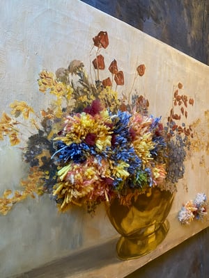 Image of altered perspective painting - posies