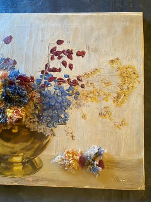 Image of altered perspective painting - posies