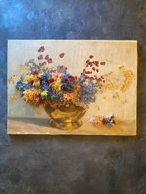 Image of altered perspective painting - posies