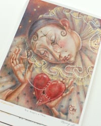 Image 2 of Your Heart’s a Mess (hand-embellished print) 15 cm x 20 cm