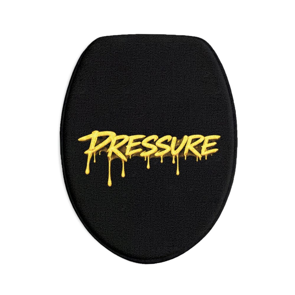 Image of Pressure Graffiti Bath Mat Set — 3-Piece Black & Yellow Bathroom Rug Set