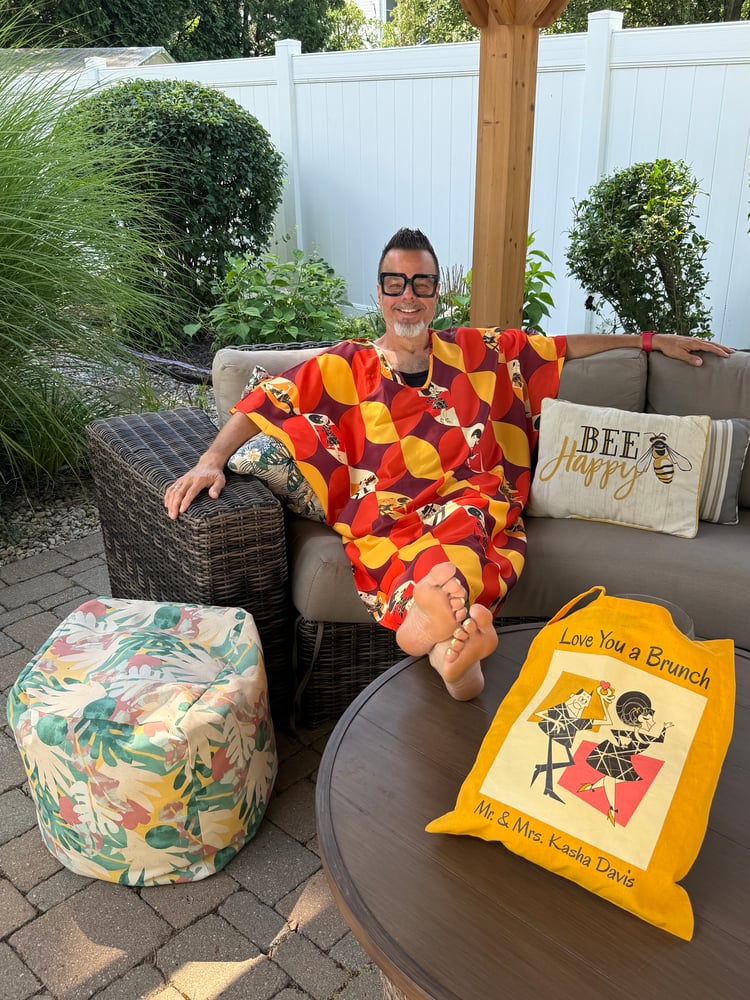Image of Mrs. Kasha Davis "Love You a Brunch" Retro Caftan