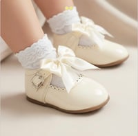 Image 2 of Cream bow shoes