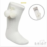 Image 2 of Knee Pom Pom socks