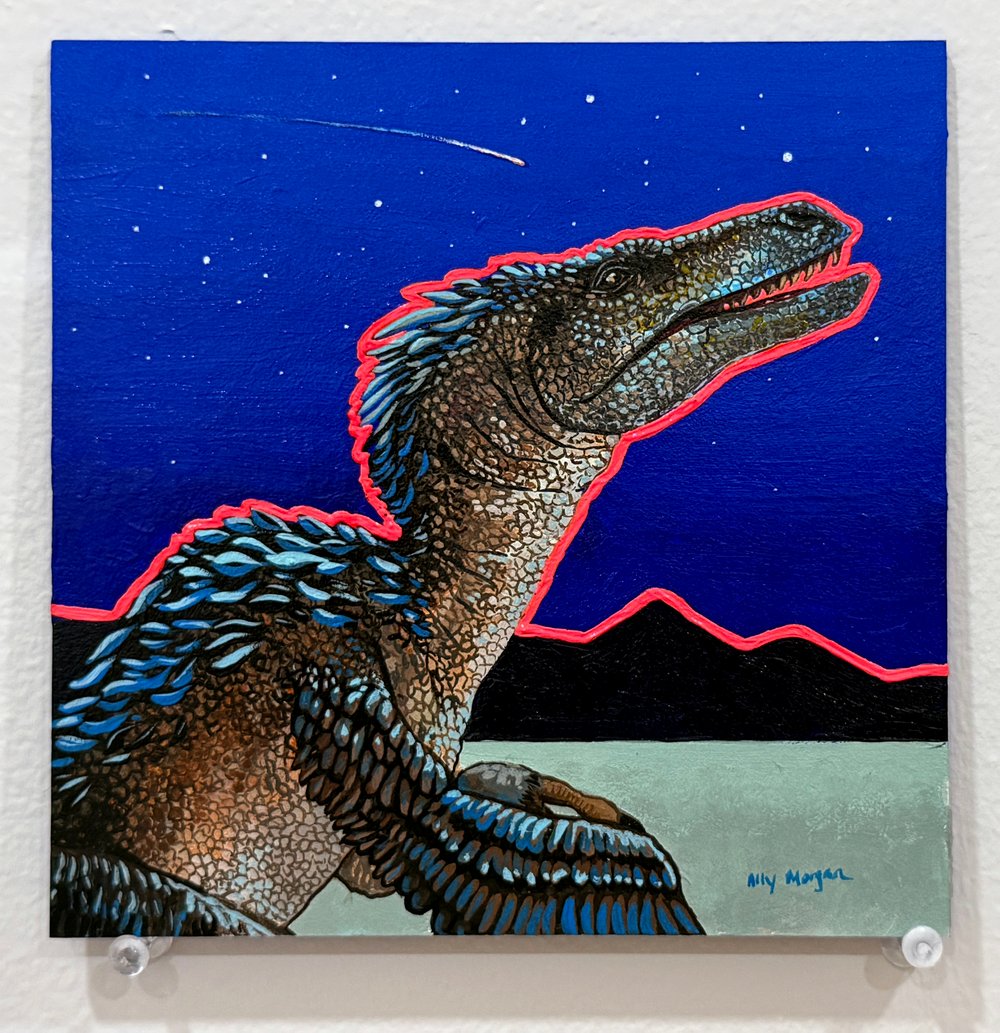 "Raptor and Comet Study" - Original Gouache Painting