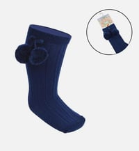 Image 8 of Knee Pom Pom socks