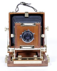 Image 2 of Zone VI "god plated" 4X5 Camera w/ 135mm+210mm Lenses + Holders + FILM + fresnel #2950