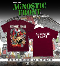  AGNOSTIC FRONT  mayor mayo T SHIRT MAROON