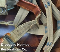 Image 19 of WWII M2 101st Airborne 506th Helmet D-bale Front Seam Westinghouse Paratrooper. Captain. Net & Scrim