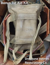 Image 20 of WWII M2 101st Airborne 506th Helmet D-bale Front Seam Westinghouse Paratrooper. Captain. Net & Scrim