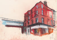 Image 2 of Corner Of Hayburn Street and Dumbarton Road, Partick - Soft Pastels and Charcoal 