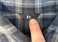 Image 3 of 45rpm button down plaid shirt, size 3 (fits M)