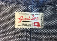 Image 3 of Graph Zero indigo dyed sashiko shop coat, size L