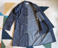 Image 4 of Graph Zero indigo dyed sashiko shop coat, size L