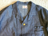 Image 2 of Graph Zero indigo dyed sashiko shop coat, size L