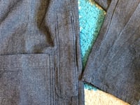 Image 6 of Graph Zero indigo dyed sashiko shop coat, size L
