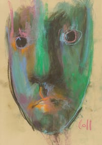 Image 2 of Facing - Sketchbook Drawing in Soft Pastels on Paper 