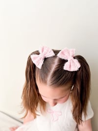 Image 5 of Navy, Pink and Oreo Fluffy Bows