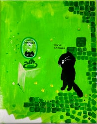 Existential Bathroom Cat Print