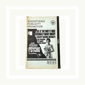 Image of Psycho Re-Release Promotion Brochure