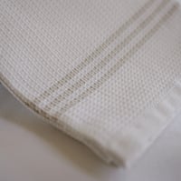 Image 1 of white with oatmeal hand towel