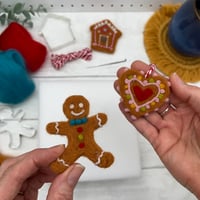 Image 4 of Needle Felting Kit – Gingerbread Decorations