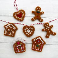 Image 1 of Needle Felting Kit – Gingerbread Decorations