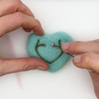 Image 5 of Needle Felting Kit – Heart Decorations