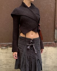 Image 2 of CHOCOLATE BROWN KNIT WRAP