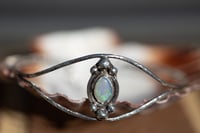 Image 4 of Australian Lightning Ridge White Based Seam Opal Cuff style bracelet
